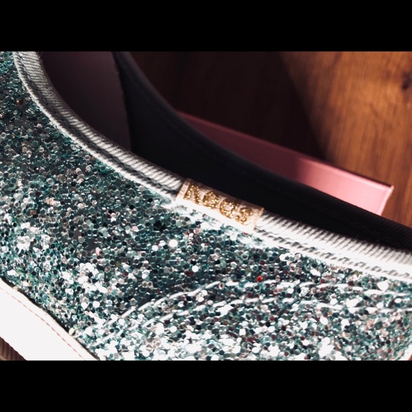 KATE SPADE/KEDS-NWT Aqua Glitter Sneakers - Picture 7 of 16